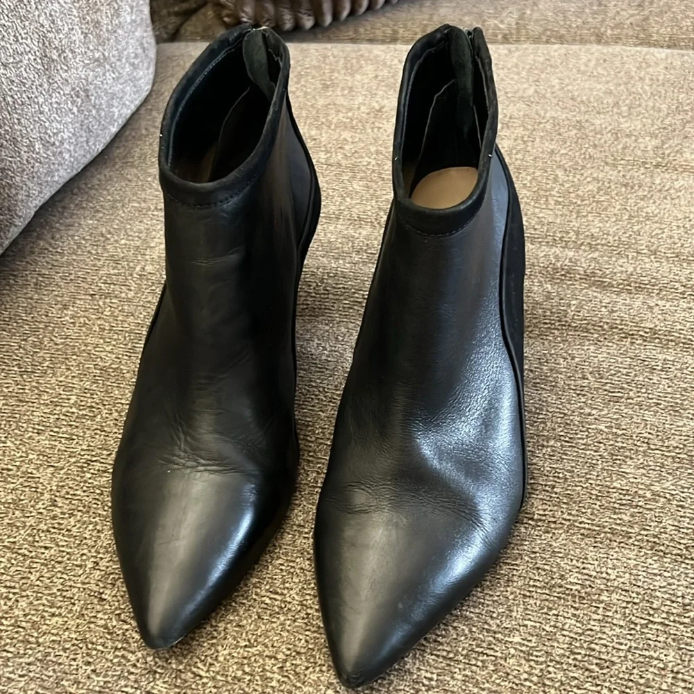 Loeffler Randall Reese Black Suede /Leather Ankle‎ Boot Size 8